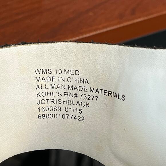 Juicy Couture Black Wedge Sandals Sz 10 Y2K Platform Vintage 2000s retro chunky - Picture 13 of 14